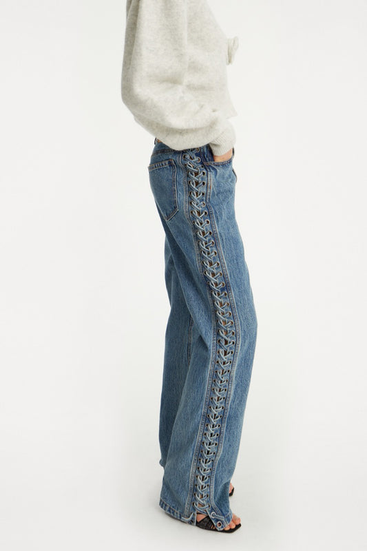 Rotate - Laced Strleg Jeans