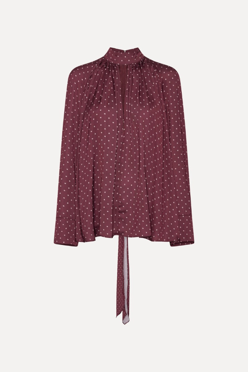 Rotate - Satin Bow Shirt