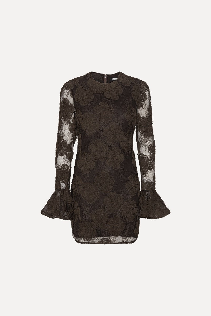 Rotate - 3D Flower LS Dress Pa