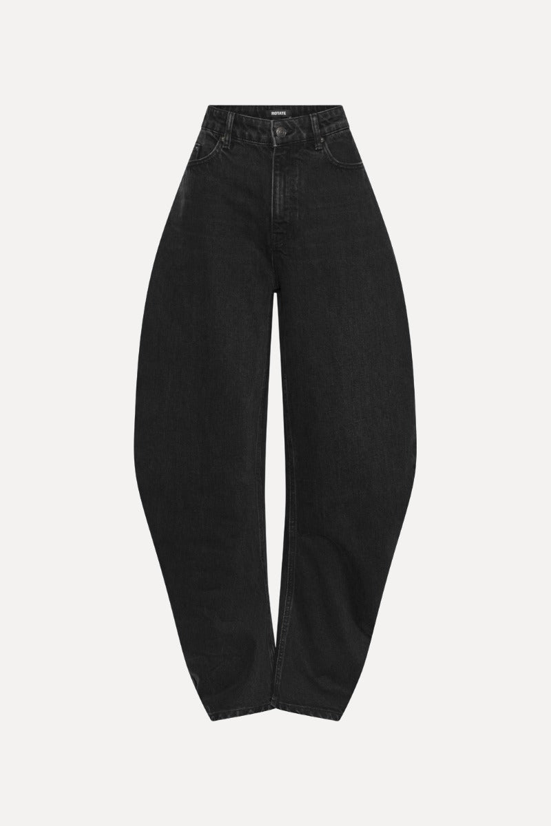 Rotate - Draped Barrel Leg Jeans