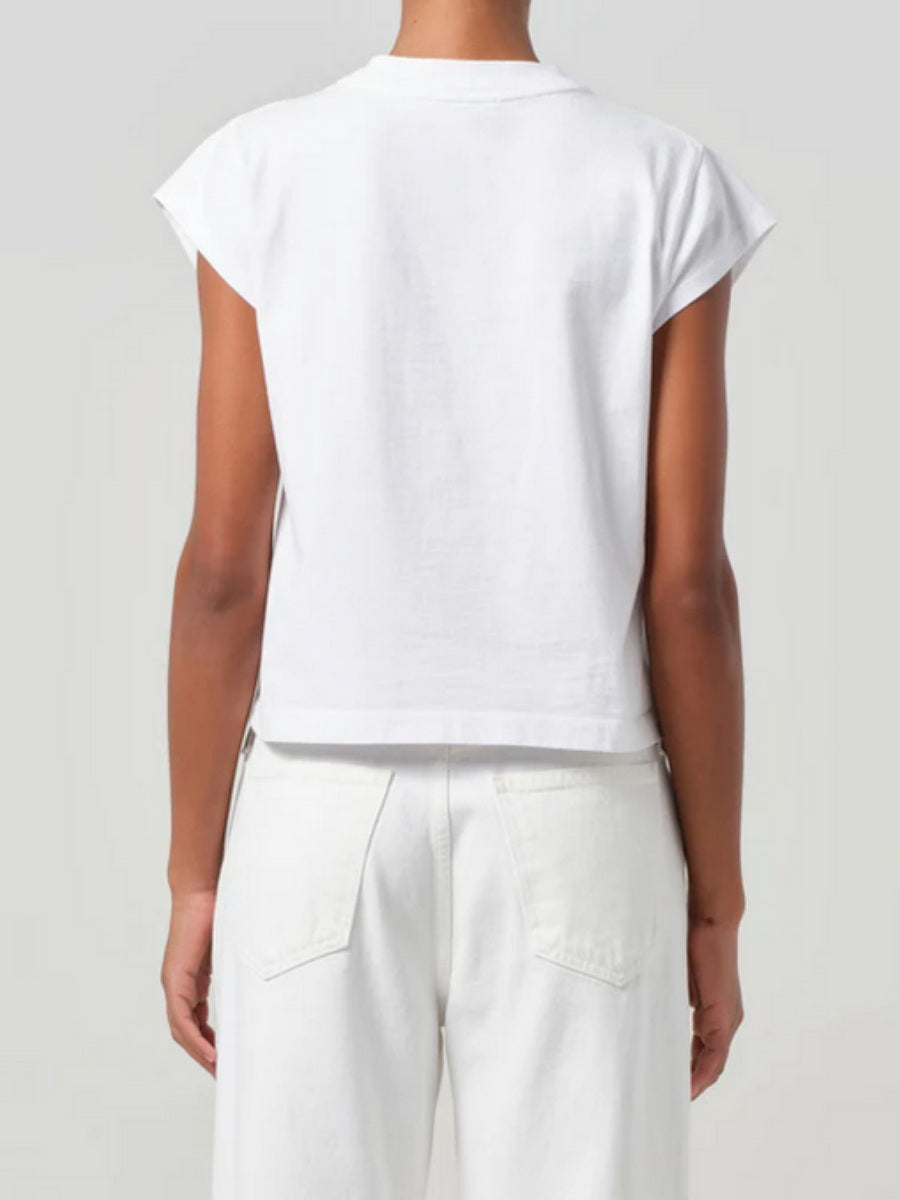 Agolde T-Shirt - Bryce Cap Sleeve Tee