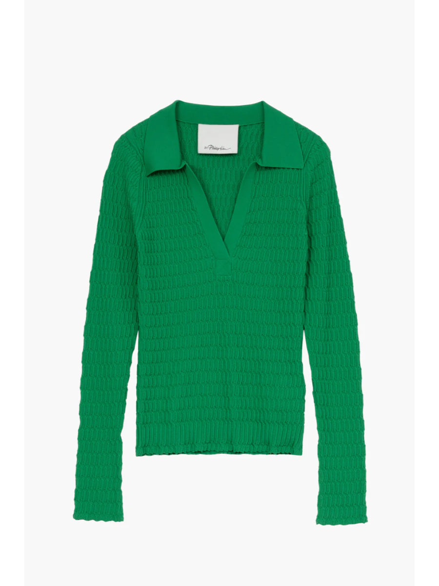 PHILLIP LIM - HONEYCOMB POLO