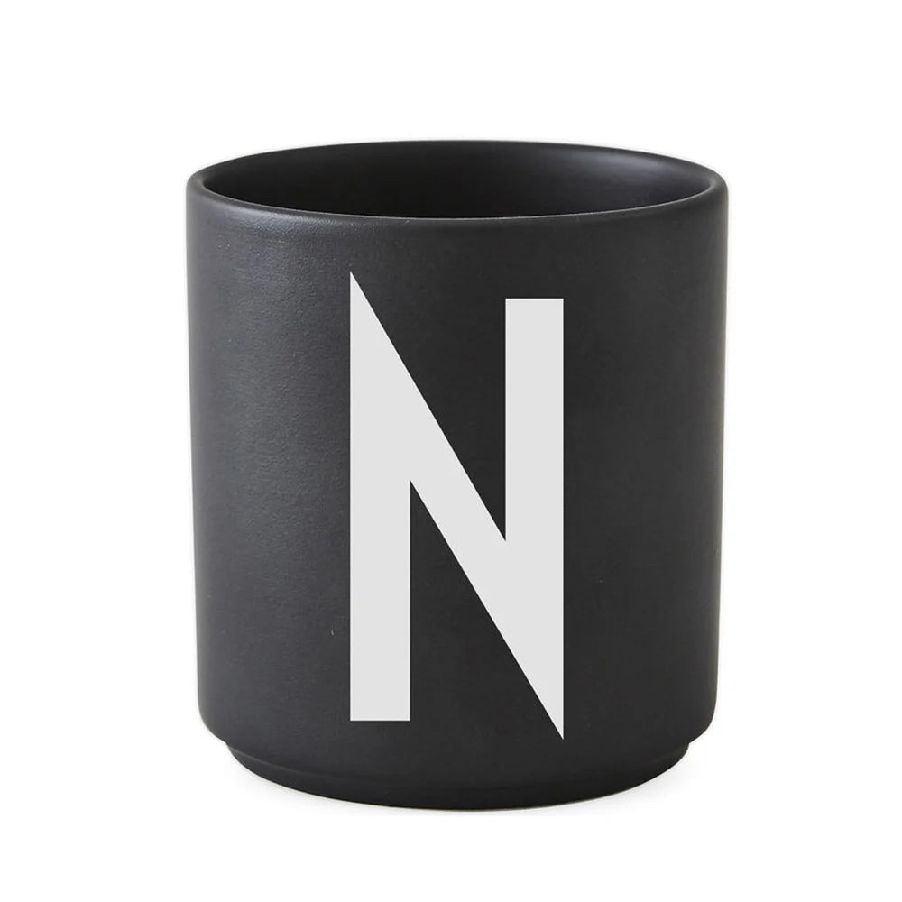 Design Letter - Porcelain Cup Cup Design Letter Black ONES