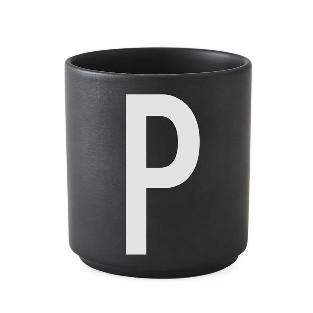 Design Letter - Porcelain Cup Cup Design Letter Black ONES
