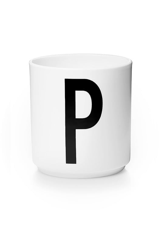 Design Letter - Porcelain Cup Cup Design Letter White ONES