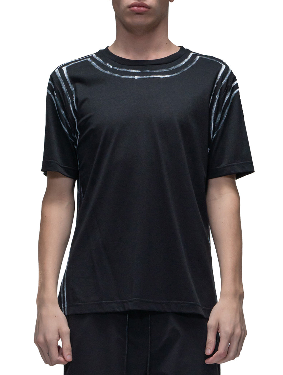 Harrison Wong-Tee With Hand Print Edge T-shirt Harrison Wong Black L