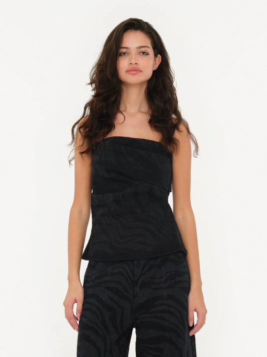 Rotate - Zebra Dnm Top