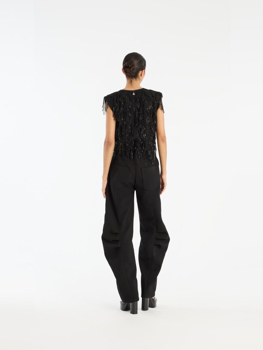 Rotate - Sequin Slvs Top