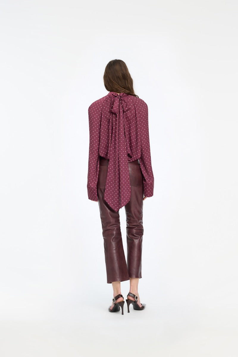 Rotate - Satin Bow Shirt