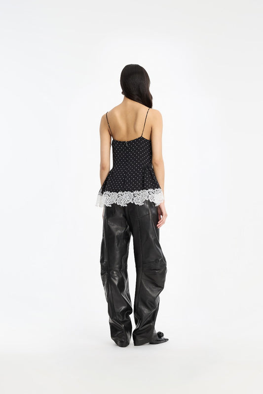 Rotate - Leather Cargo Pants