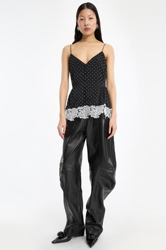 Rotate - Leather Cargo Pants