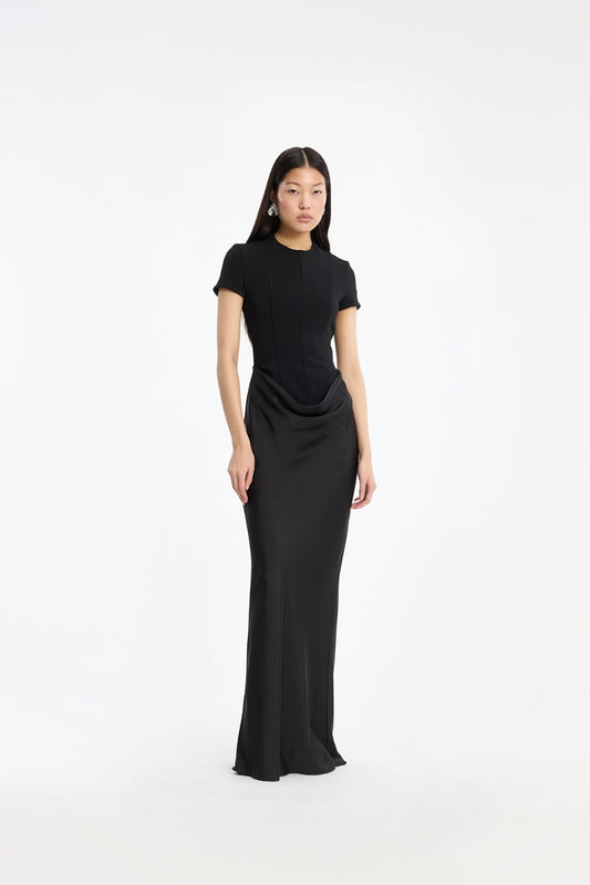 Rotate - Capsleeve Draped Dress