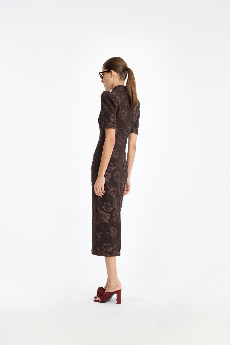Rotate - Jacquard Midi Dress