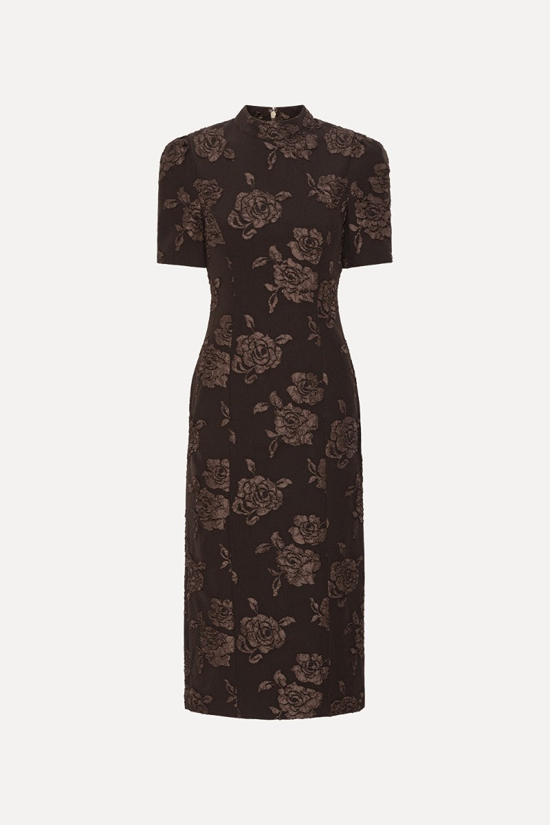 Rotate - Jacquard Midi Dress