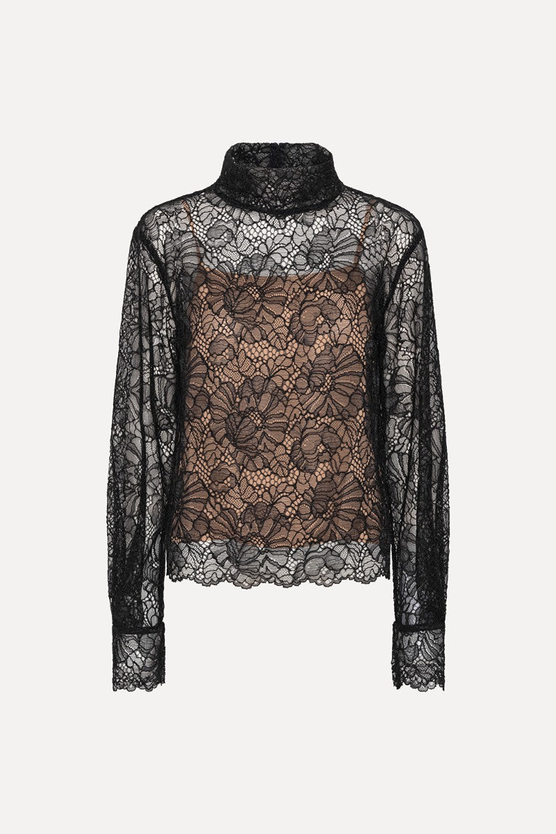 Rotate - Lace LS Blouse Pl