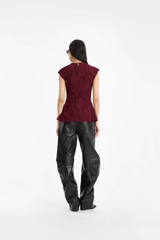 Rotate - Flower Mesh Top PlEa