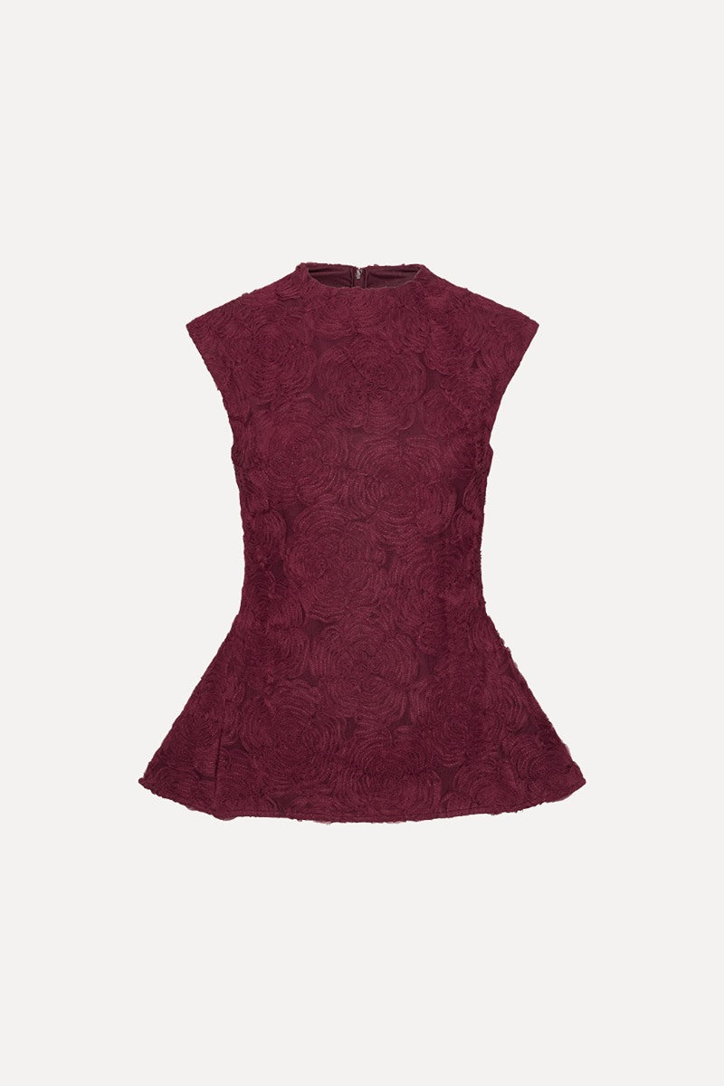 Rotate - Flower Mesh Top PlEa