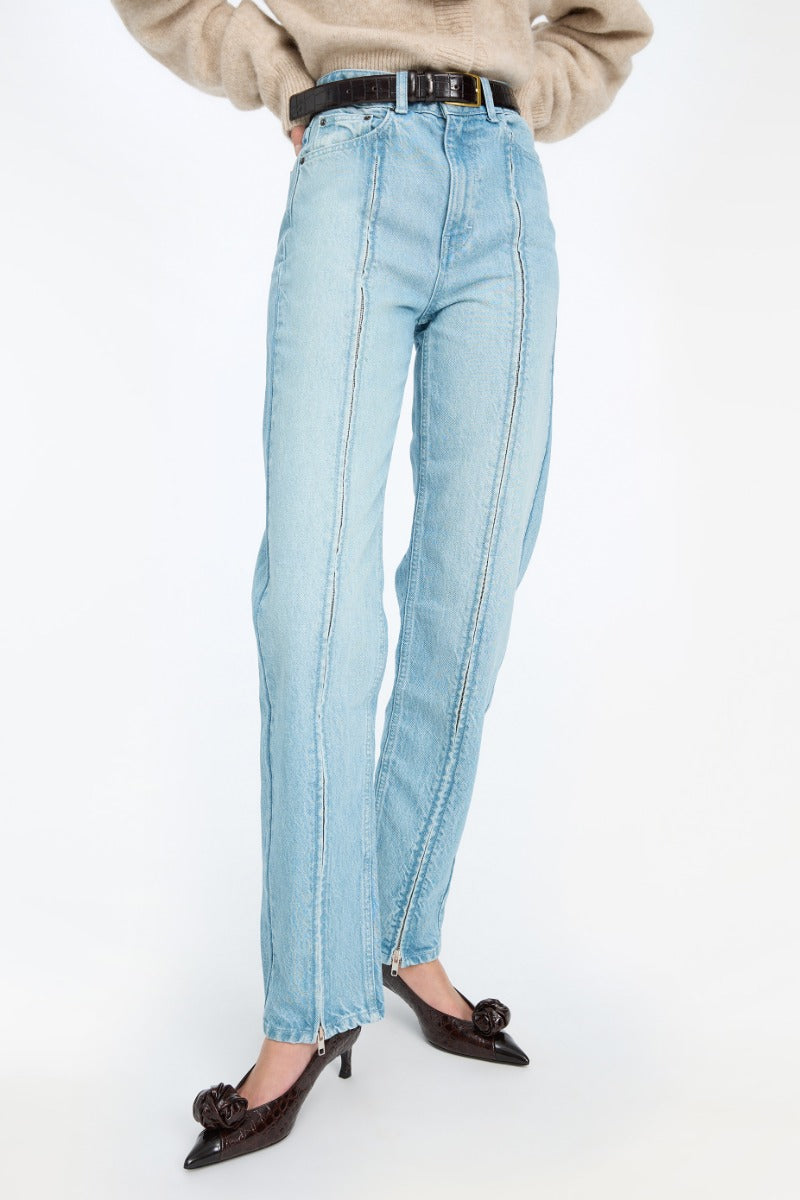 Rotate - Straight Zip Jeans Co