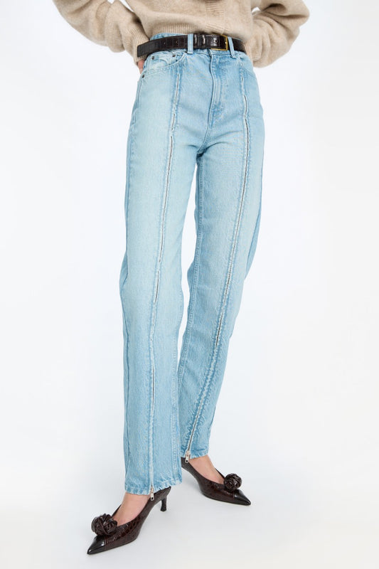Rotate - Straight Zip Jeans Co