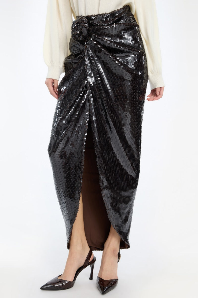 Rotate - Sequins Knot Skirt