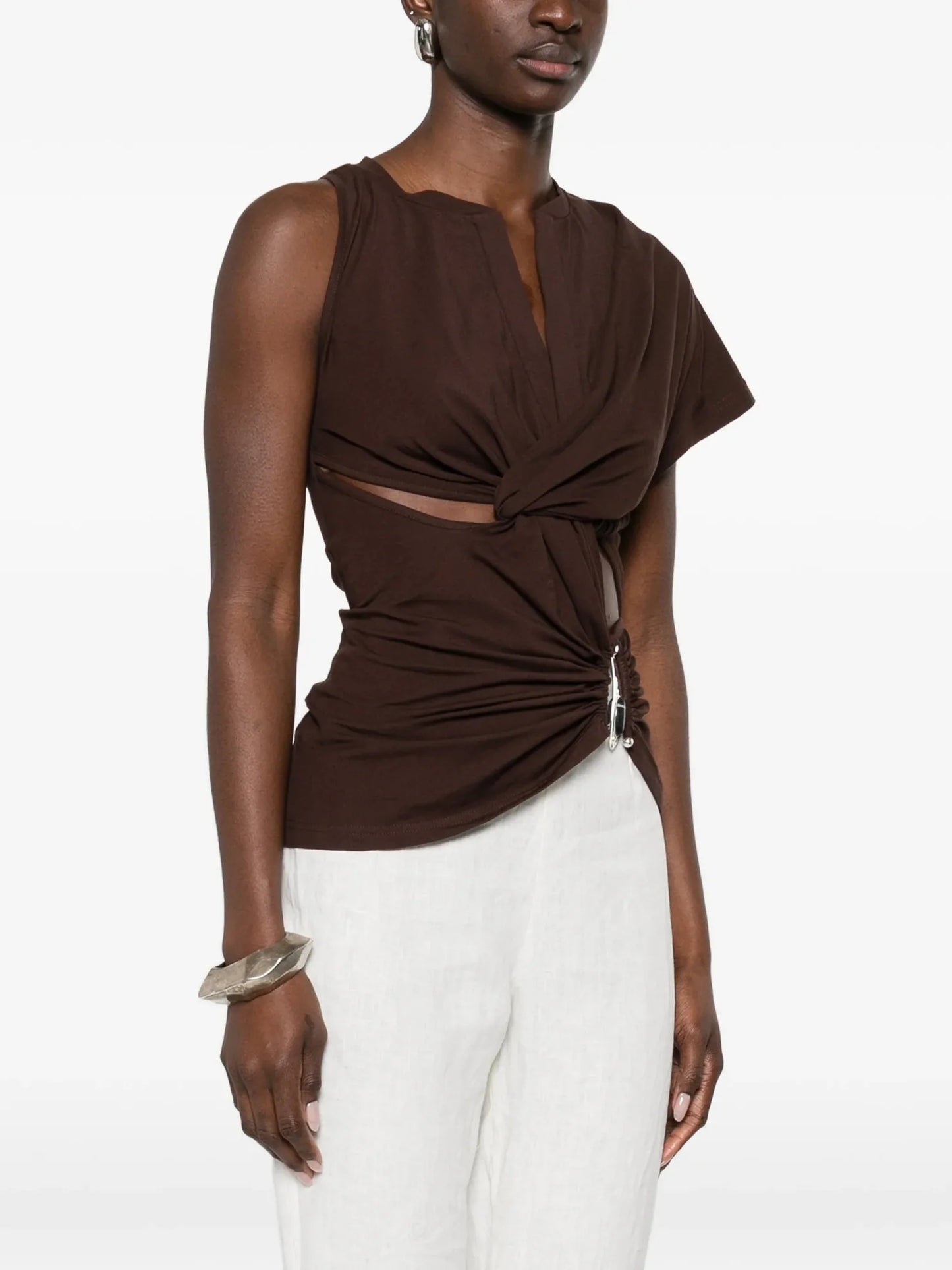 Christopher Esber T-Shirt- Crystal Twist Tee