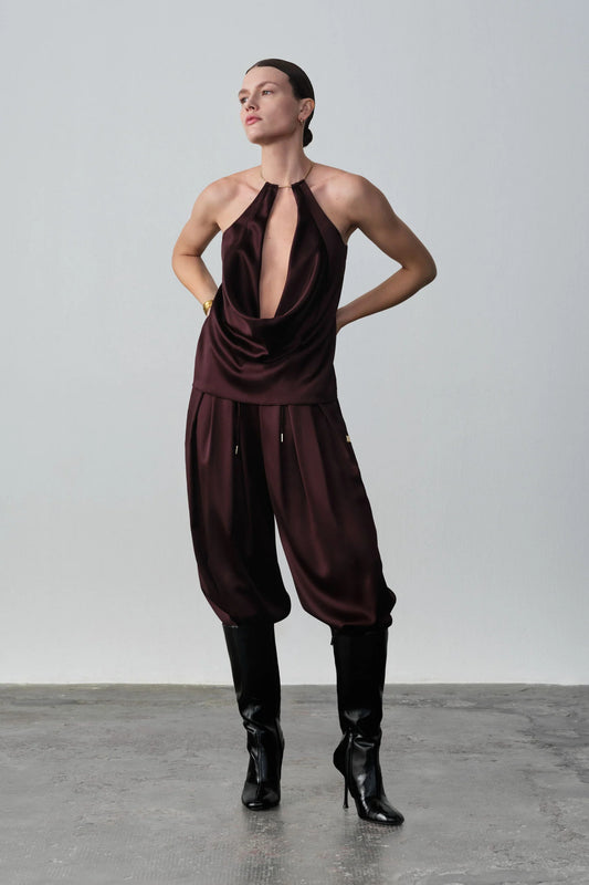 Daname - Irena Draped Satin Top