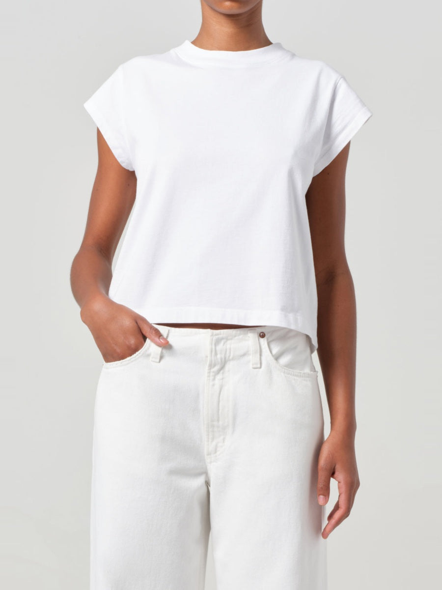 Agolde T-Shirt - Bryce Cap Sleeve Tee