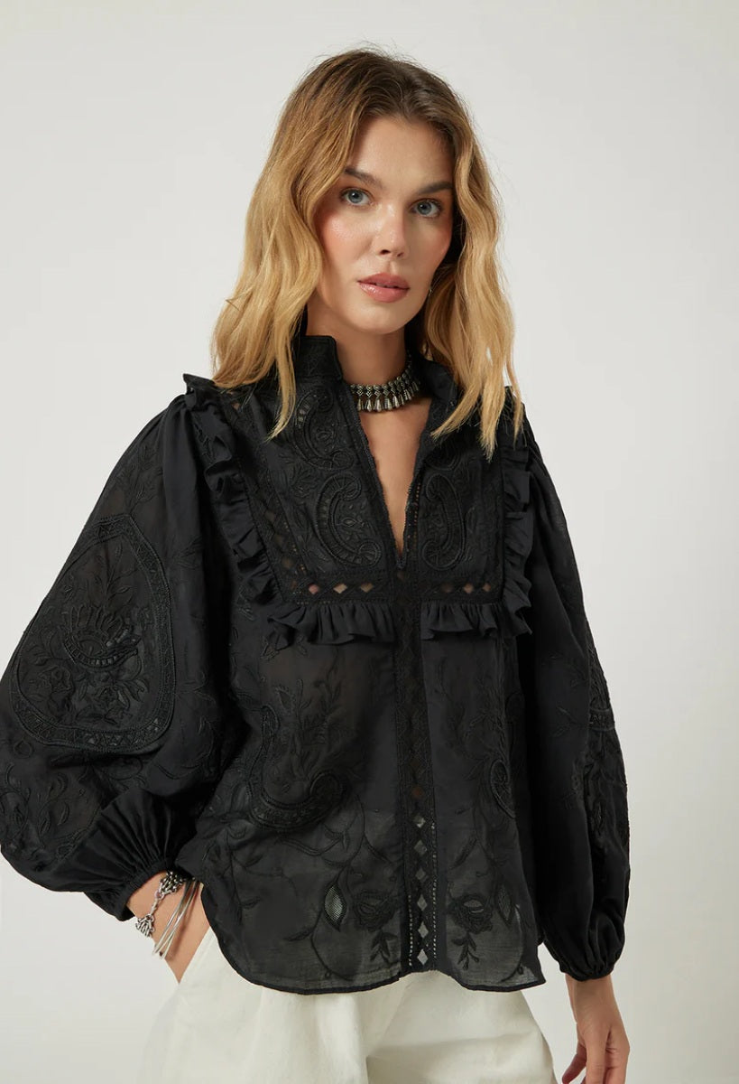 Scarlet Poppies Top - Chaska Top ViCo