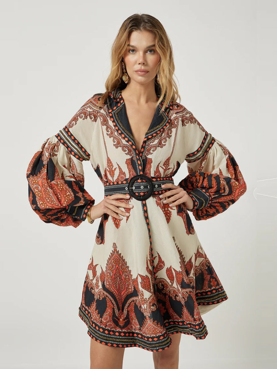 Scarlet Poppies Dress - Florista Short Dress