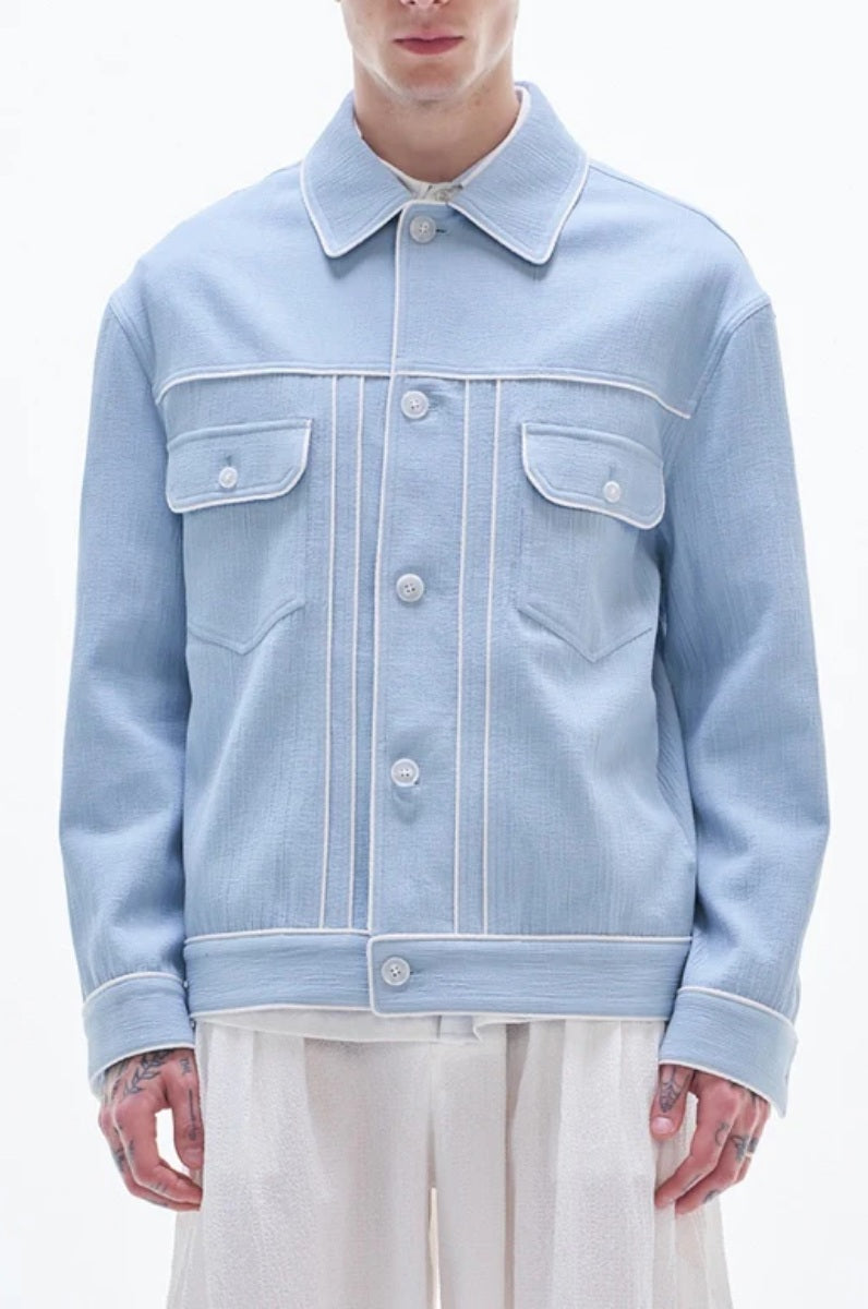 Harrison Wong Jacket - Piped Crepe