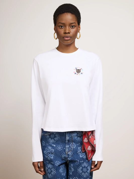 Hayley Menzies - Leopard Logo LS Tee