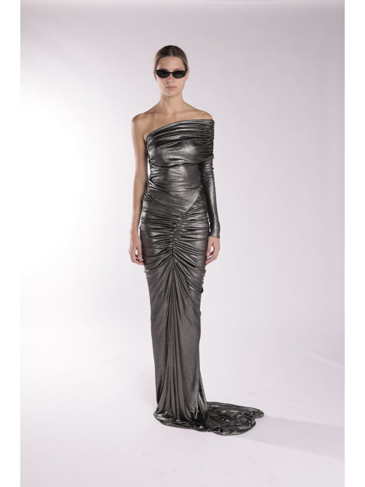 ATLEIN - ONESLV RUCHED GOWN