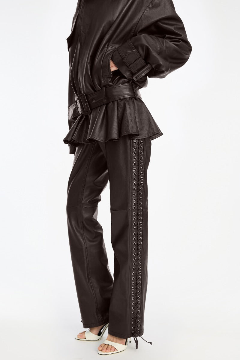 Rotate - Laced Leather Pants
