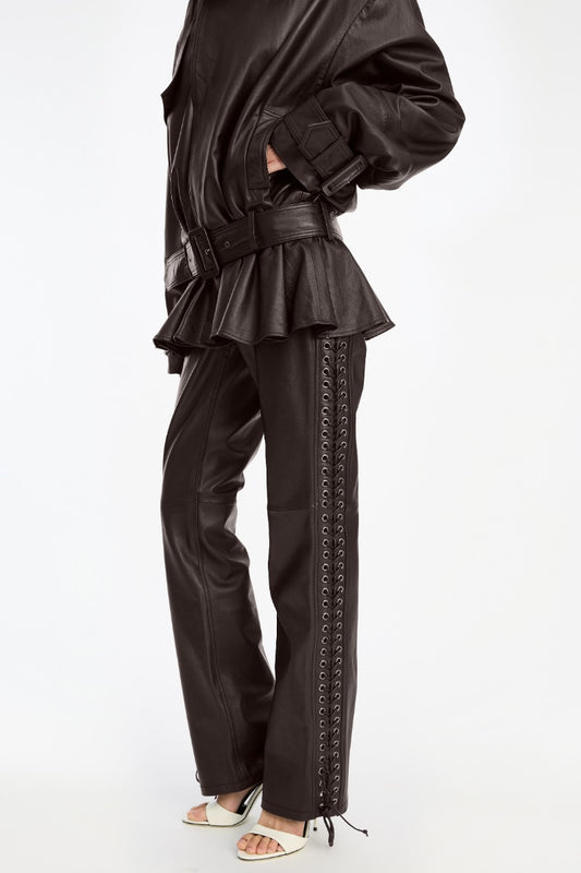 Rotate - Laced Leather Pants