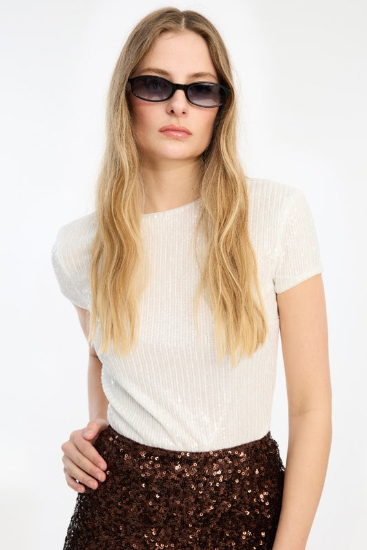 Rotate - Sequins T-Shirt PoEl