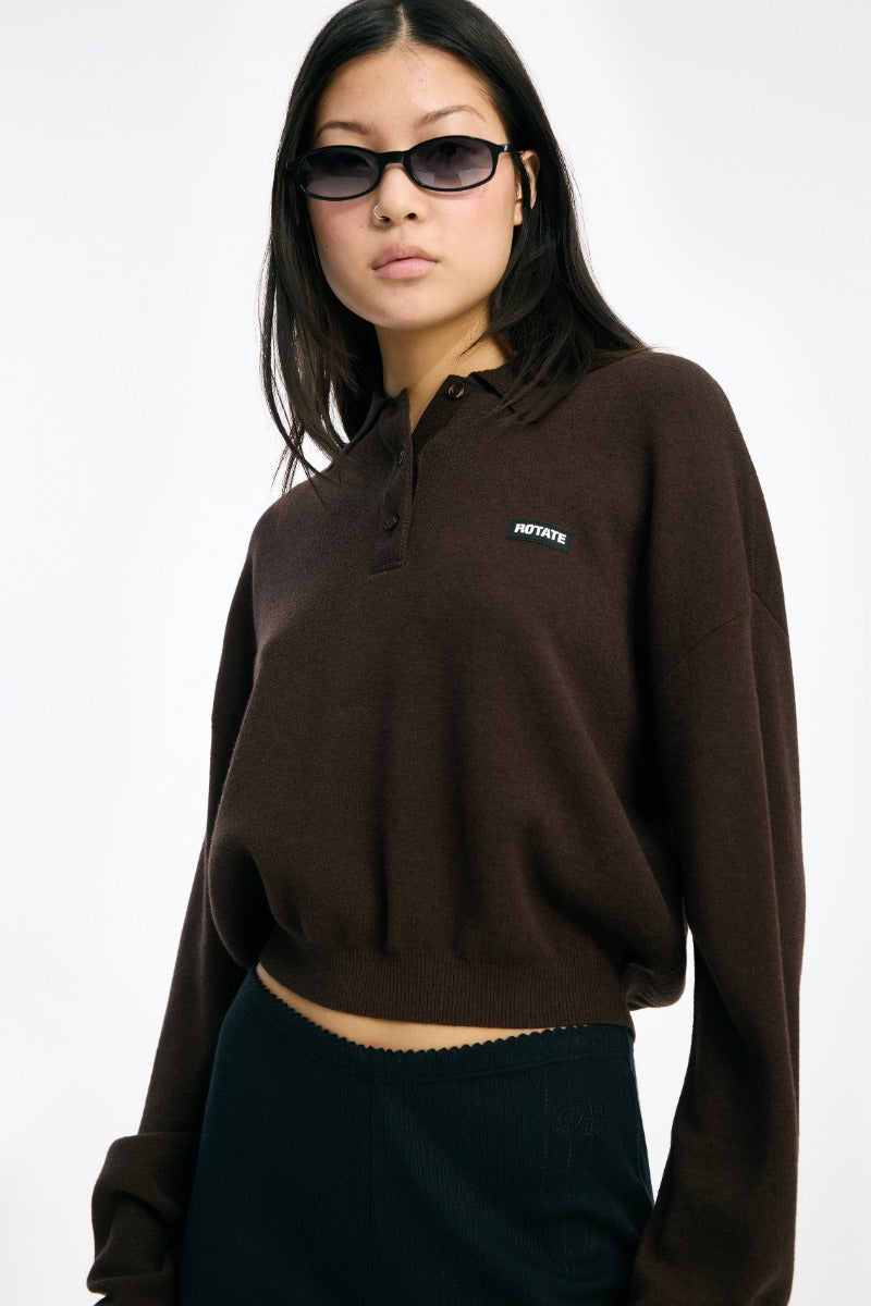 Rotate Knitwear - Slinky Knit Polo MoWo