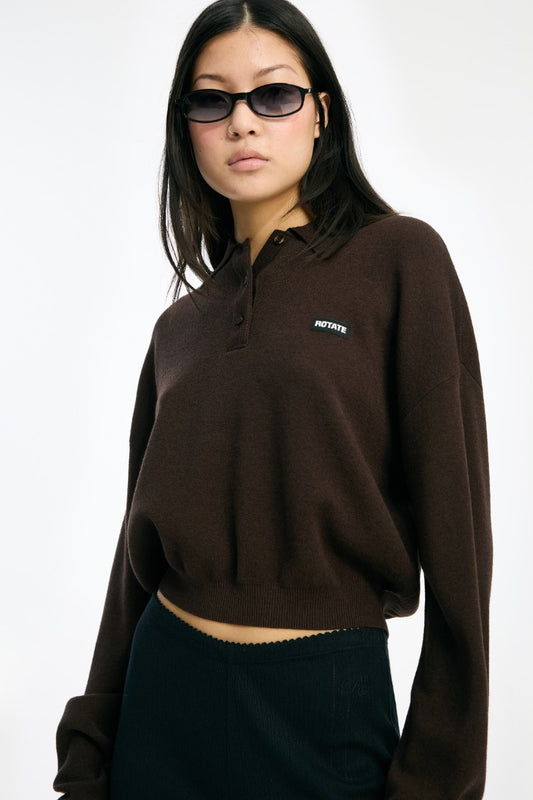 Rotate Knitwear - Slinky Knit Polo MoWo