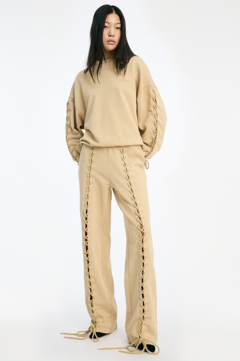 Rotate Sweatshirt - Lacing Crewneck Co