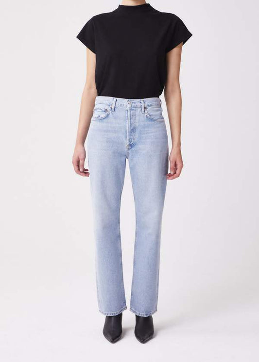 Agolde - Anika Mock T-Shirt T-shirt Agolde Black M 