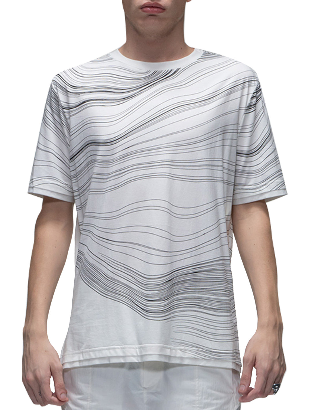 Harrison Wong-Tee With Contour Lines Print T-shirt Harrison Wong White M 